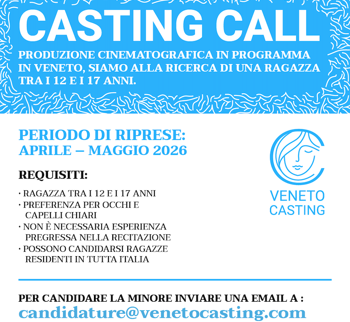 CASTING CALL per lungometraggio, riprese a maggio 2026