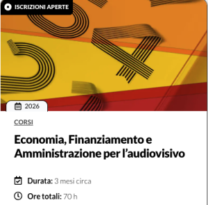 Continua la collaborazione con Anica Academy – Corso in Economia, Finanziamento e Amministrazione per l’audiovisivo